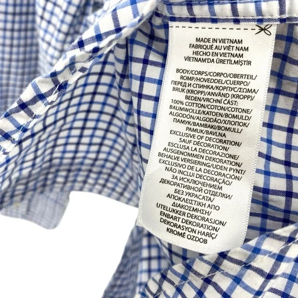 Ralph Lauren Polo Boys Tattersall Cotton Poplin Button Up Shirt - Picture 4 of 4